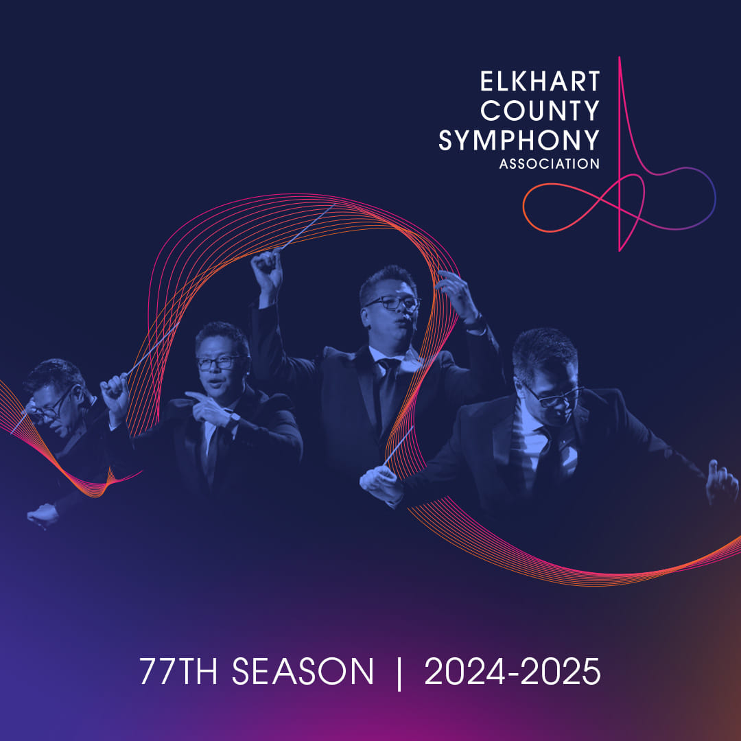 Elkhart County Symphony Season 77 Graphic